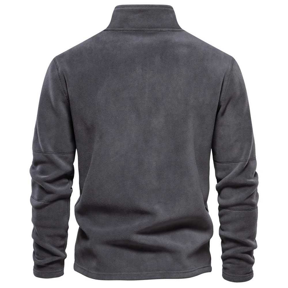 Sweats à capuche pour hommes Sweatshirts AIOPESON marque qualité épaissir chaud polaire veste pour hommes fermeture éclair cou pull hommes sweat soft shell hommes veste J240126