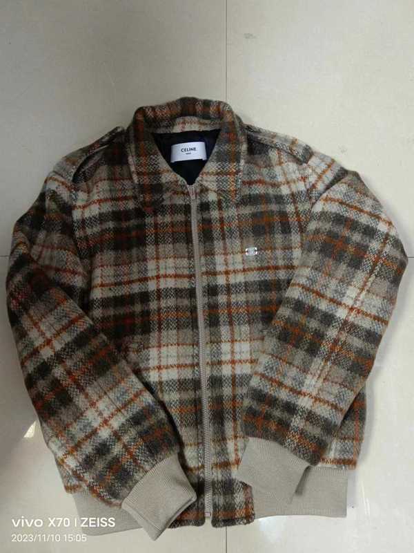 Vestes pour hommes Designer Triumphal Plaid Wool Jacket CE Family's New Loose Casual Baseball UDID