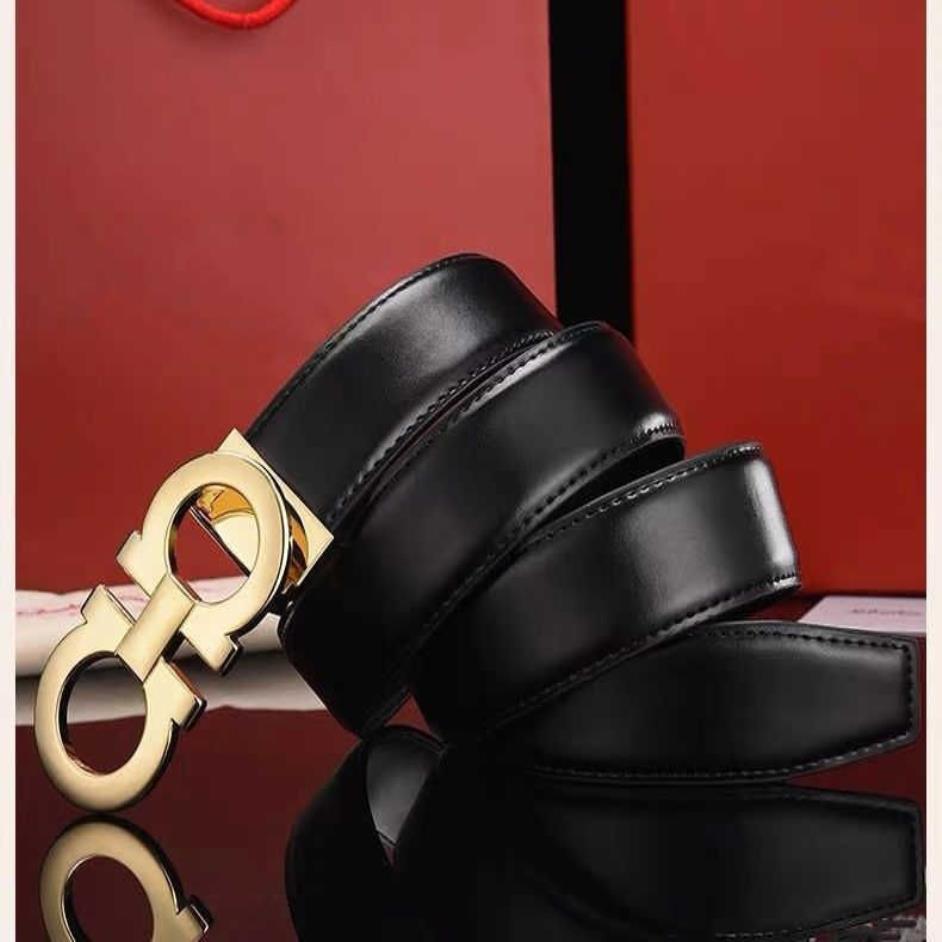 women genuine leather golden silver black buckle designer cowhide belts men luxury High quality beltIncluding box301k