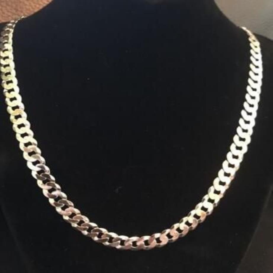 Herrplat Miami Cuban Link Chain 925 Sterling Silver 8mm Thick Italy Made268Z