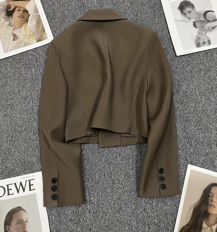 Fashion Casual Women Blazers Designer Suit Retro Jacket Single Button Långärmning Kontor Rockar Lyxkvinnor Lämpliga kläder