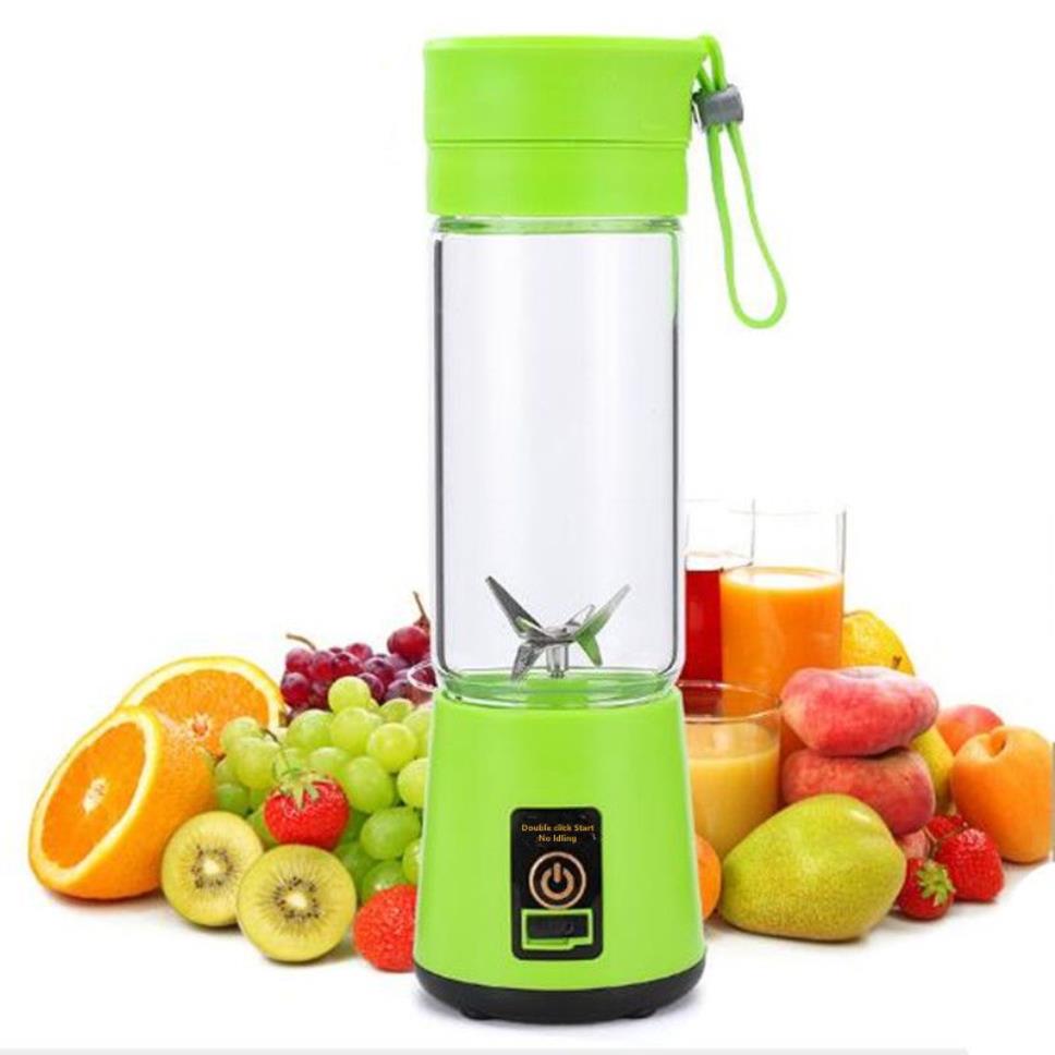 380ML Blender Home Home USB قابلة لإعادة شحنها 4 شفرة كهربائية مستخرج من عصير الزجاجة الخلاط المطبخ ملحقات المطبخ T20052261Y