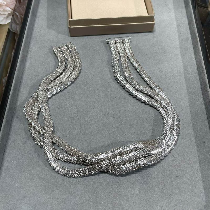 2024 женская мода милые серебряные толстые три линии из нержавеющей стали змеиная цепочка высокого качества ожерелье браслет костюм свободный размер