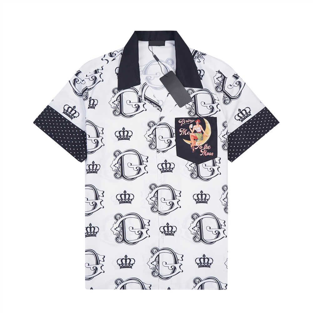 Heren shirts ontwerper zomer korte mouw casual shirts mode losse polo's strandstijl ademende tees jf138