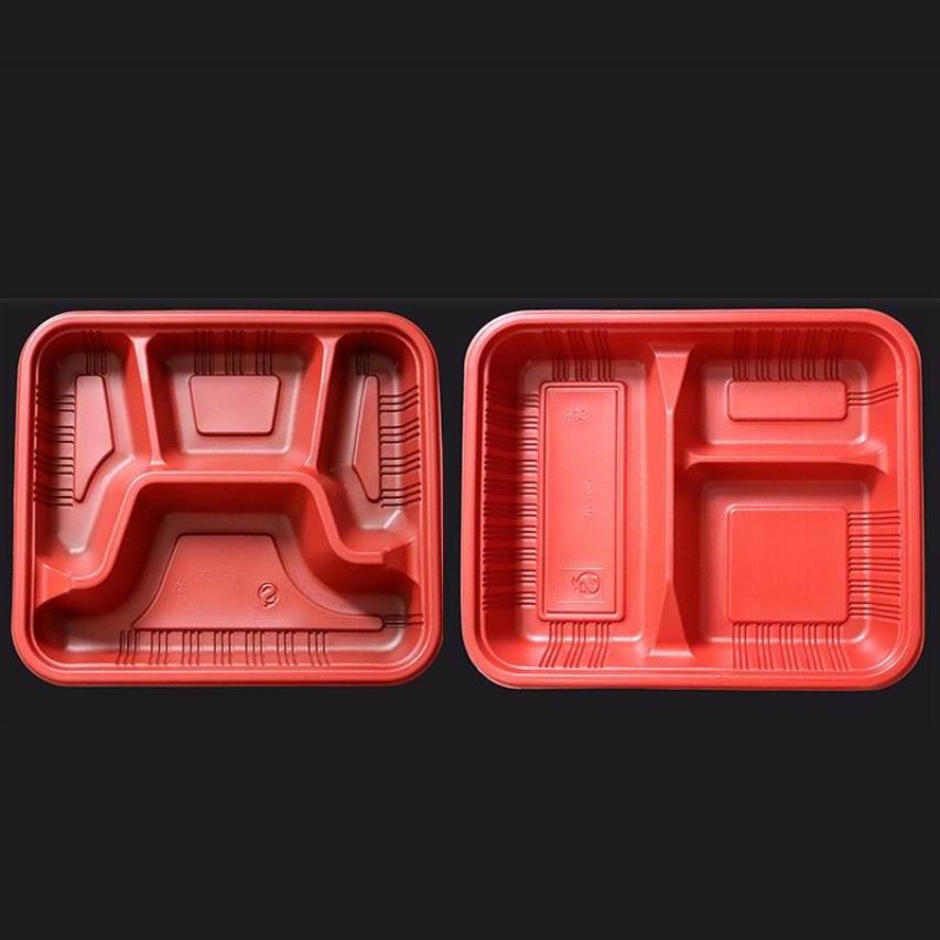 يمكن التخلص من التخلص من الحاويات في مربع الغداء مربعات ميكروويف القابلة للوازم 3 أو 4 مقصورة حاويات تخزين الطعام البلاستيكية قابلة لإعادة الاستخدام مع li263d