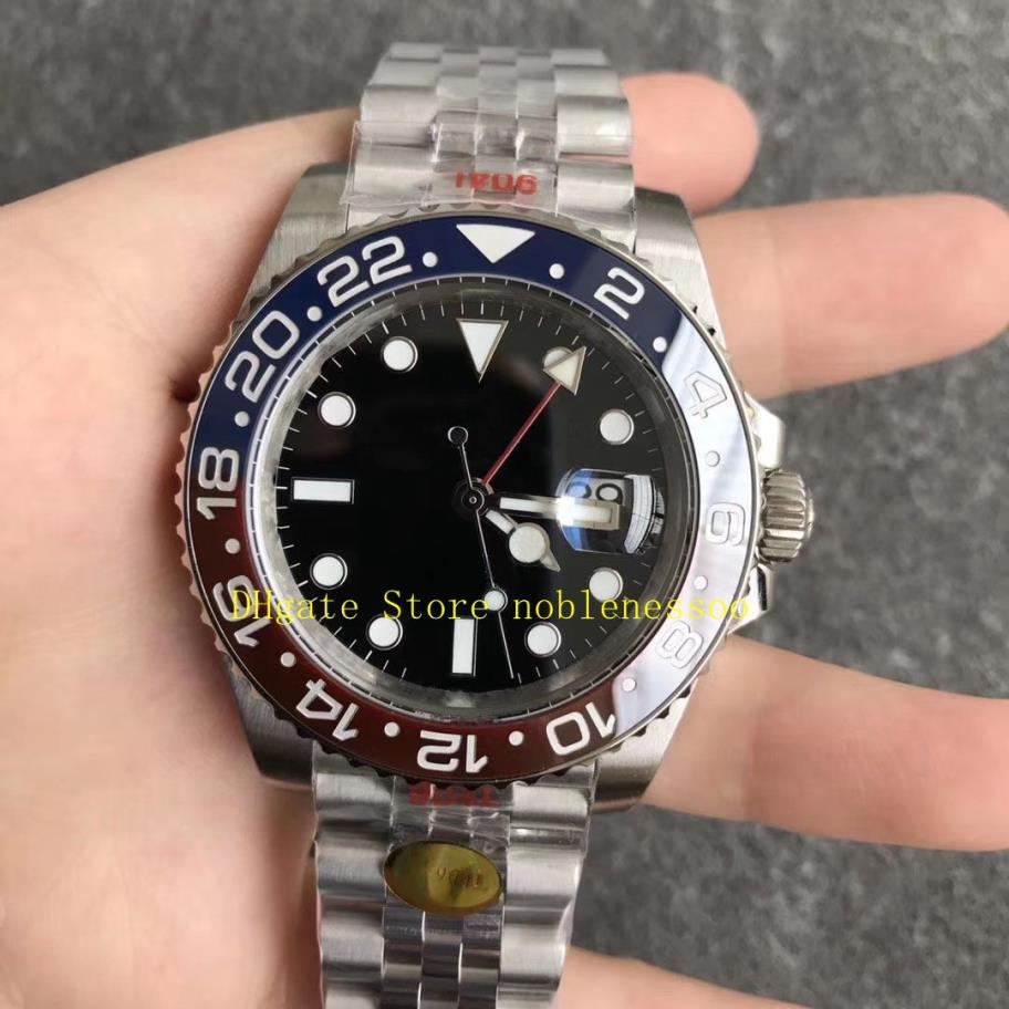 904L Steel Automatic Mens Watch Men Wristwatches 40mm Black Dial Sapphire Glass Red blue Ceramic Bezel V12 Sport Cal 3285 183e