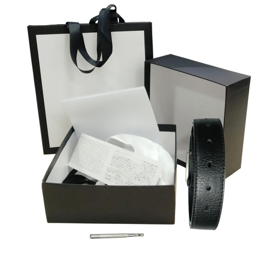 Belts Womens Mens Belt Black Genuine Leather Gold Smooth Buckle with White Box White Dust Bag White Gift Bag Black Card 59 423328m