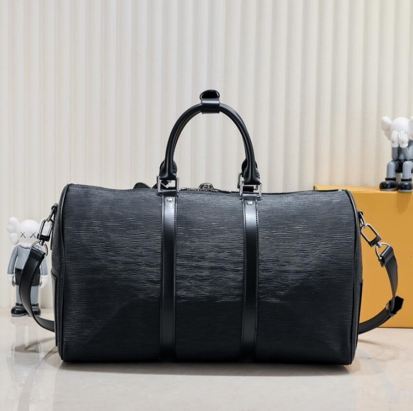 Designer Duffle Bag Old Embossing Letter 45CM Luggage Bags Men Women Sport Tote Handbags Overnight Travel Bag Larger Luggague Bag