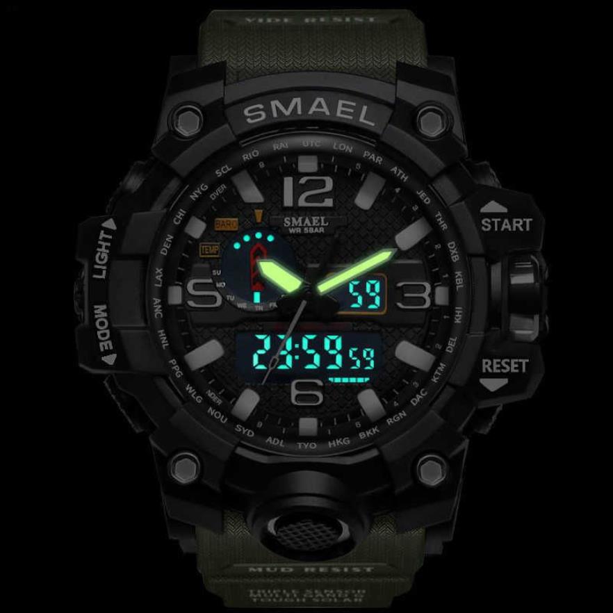 SMAEL marque de luxe militaire sport montres hommes Quartz analogique LED montre numérique homme étanche horloge double affichage montres X062282t