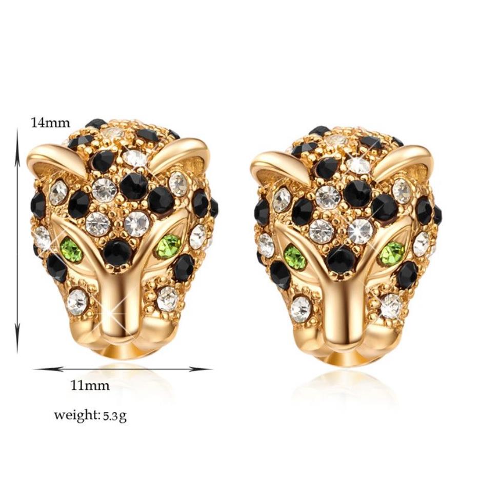 Ny ankomst Tiger Head Stud örhängen 18K Yellow Gold Plated Vintage Animal Earings For Women Jewelry Accessories Fashion Jewelry255T