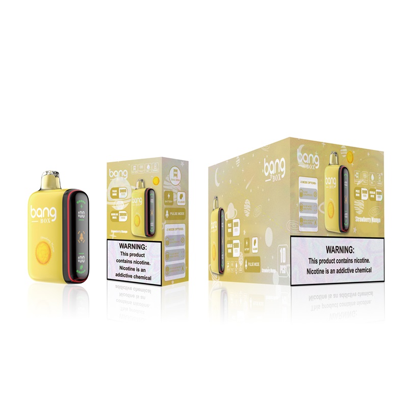 Original Bangbox 18000 Puffs Vape jetable numérique double modes Bobine de maille 28 ml Système de vapotage prérempli Desechable avec affichage LED