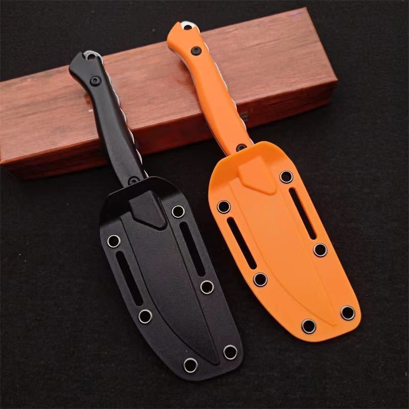 Wholesale BM 15700 Flyway Fixed Blade Knife Stonewashed Straight Knife Back/Orange G10 Handles Outdoor Tactical Survival Tools BM 15002 15600 15006 15017 3300