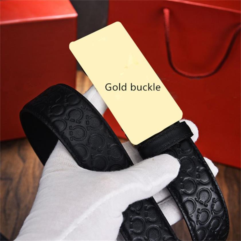 Luxury Men's Belts Designer Classic Letter Buckle äkta läder svart företag avslappnad högkvalitativ bälte mode accessoarer200k