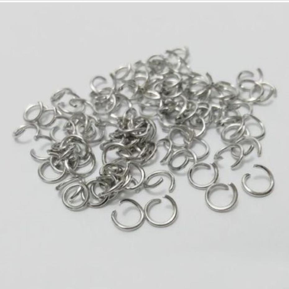 Dull Silver Open Jump Ring Split Rings smycken Finding för smycken som gör 5mm355o