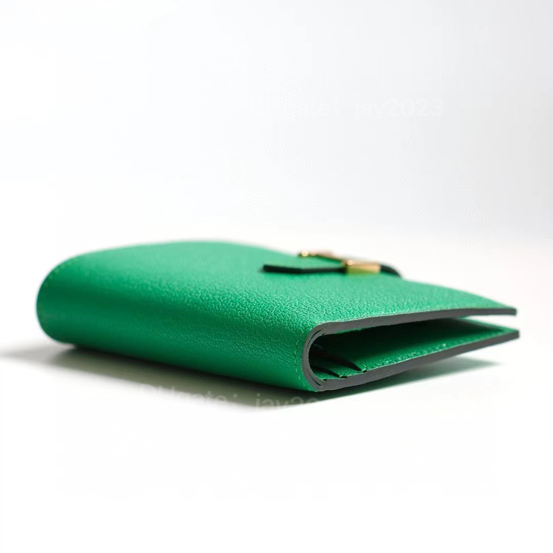10S handmade luxury designer bag Bearn fashion purse classic card bag solid color Real Goat skin Premium neutral coin purse