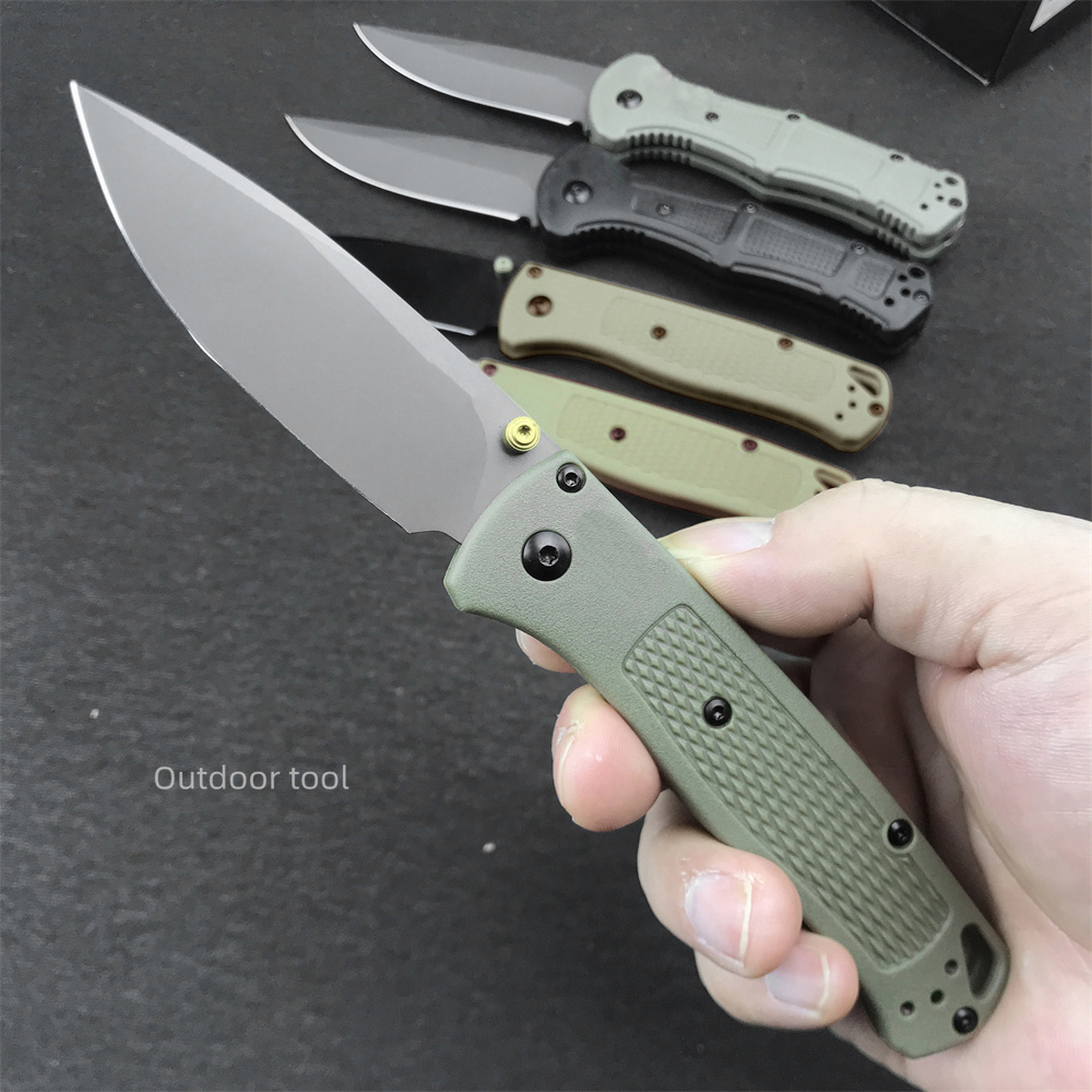 BM 535 Bugout/BM 9070 Claymore Automatic Folder Tactical Gray Coated Drop Point Blade Outdoor Pocket Hunting Survival Gear EDC 533 3300 9400