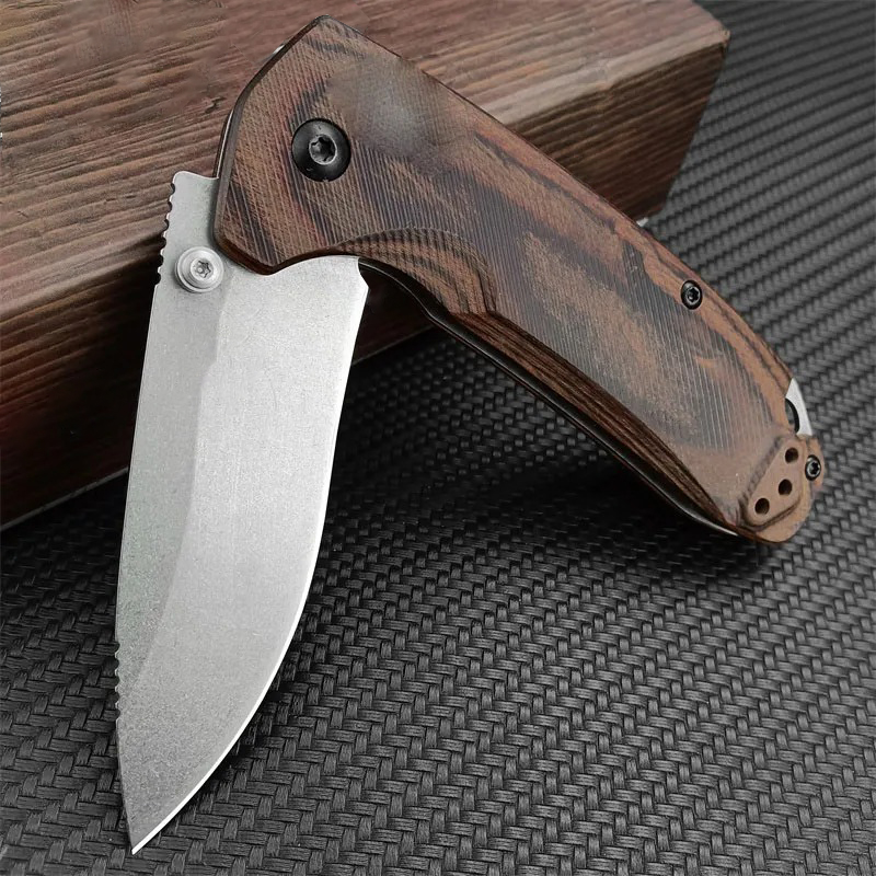 NEW BM 15031 Hunt North Fork Pocket Folding Knife S30V Blade Stabilized Wood Handle Outdoors Tactical Survival Utility Tools 15060 9000 533 3300 940 15535 4850