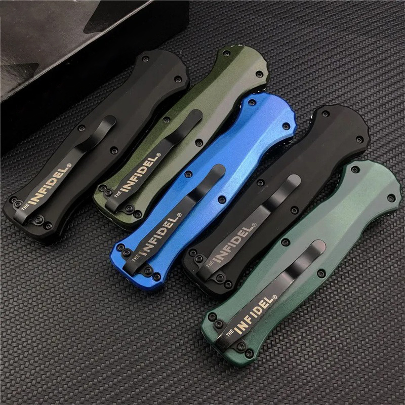 2024 BM Infidel 3300 3300BK Series Automatic Knife D2 Blade Aluminum Handles EDC Outdoor Survival Combat Tactical AUTO Knives UT85 UT88 BM 3310 3320 3340 4600