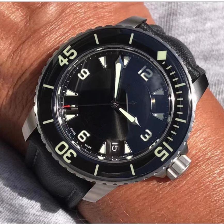 Aydınlık Elli Fathom 50 Fathom Japon Miyota 8215 Otomatik Mekanik Erkek Saatler Spor Yüksek Kaliteli Saatler Montre171y