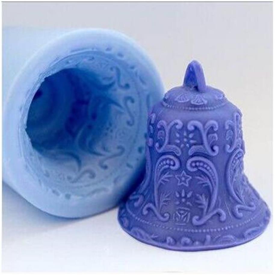 Silica Gel Die Moulds 3D Silicone Molds Soap Mold Bells Candle Mould Aroma Stone Christmas2004