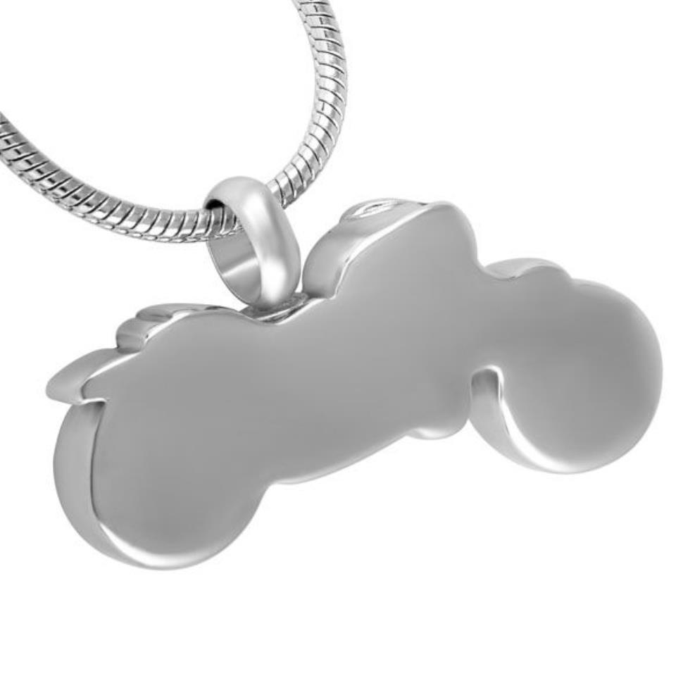 Motoycycle – collier pendentif de crémation en acier inoxydable, collier d'urne souvenir de cendres, bijoux de cercueil funéraire 2560