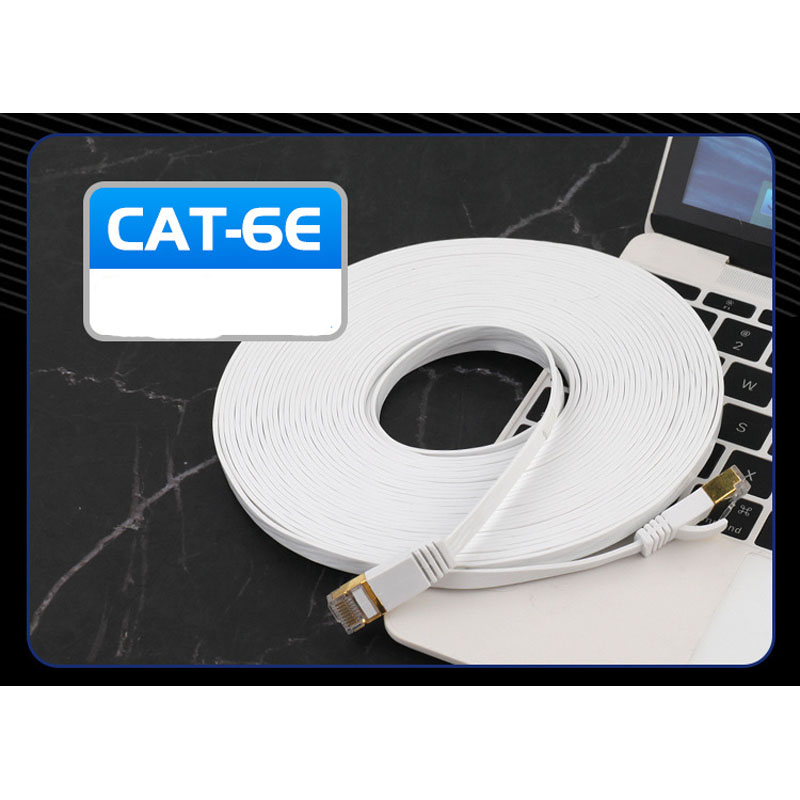 Câble Ethernet Cat 6 Cat6 6E Câbles Cat6E Réseau Internet plat Connecteurs RJ45 plaqués or Cordons de brassage Lan pour routeur PC LamTop 0,5 m 1 M 1,5 m 2 m 3 m