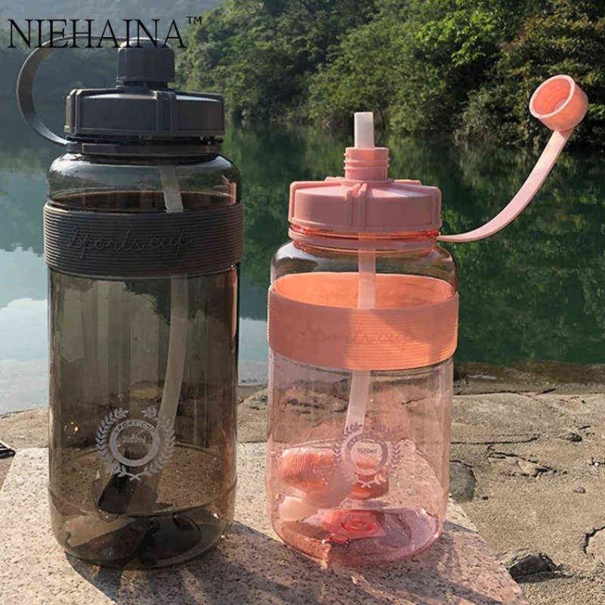 2000ml-600ml Outdoor Fitness Sports Bottle Kettle Large Capacity Portable Climbing Bicycle Water Bottles A Gym Space Cups 220315D