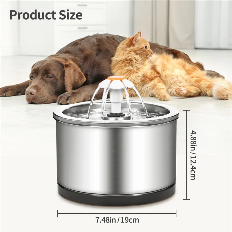 Feeders Stainless Steel Bowl Feeding Feeder Pet Automatic Feeder Waterer Drinker Fountaion For Cat And Dog Food Dispenser LCD Screen