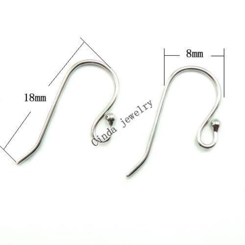 esde crochets de boucles d'oreilles en argent Sterling 925, pour bricolage, artisanat, bijoux à la mode, cadeau 18mm W045222s