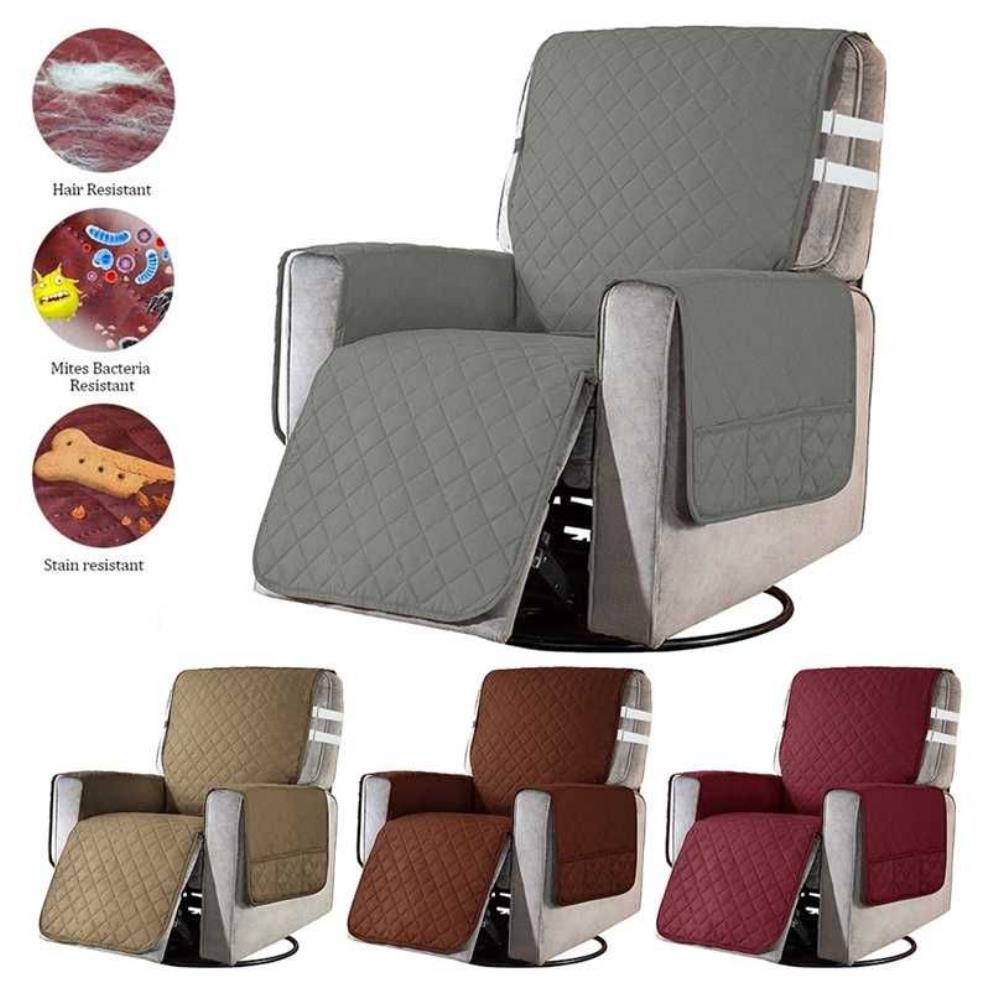 Recliner Chair Slipcover Mat Pet Sofa Protective Covers Anti Slip Washable Sofa Couch Cover Side Pocket Armchair Throw Mat 211025285x