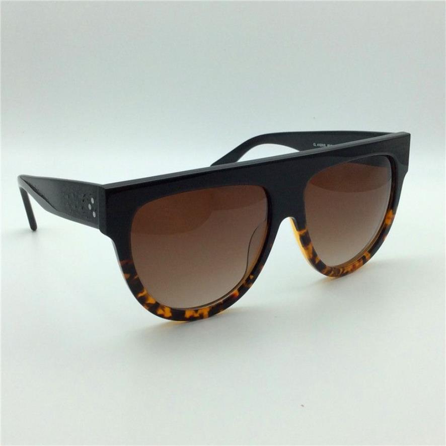 Ny vintage solglasögon CE41026 Audrey Fashion Solglasögon Kvinnor Designar stor ramflik topp överdimensionerade solglasögon leopard279f