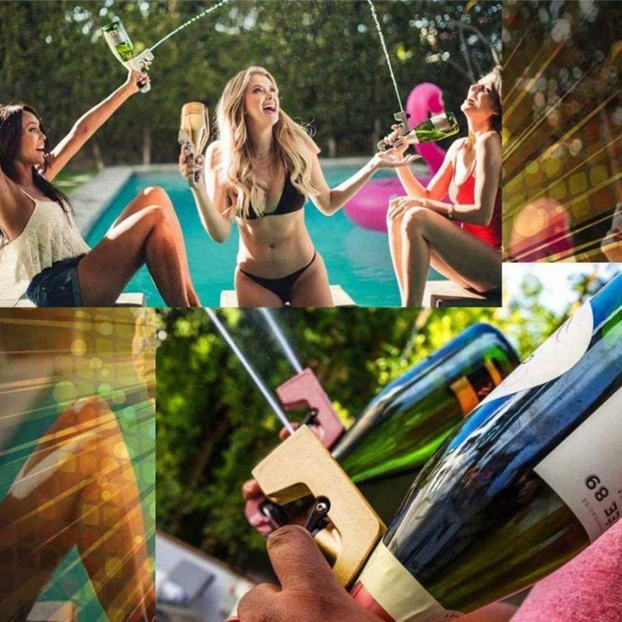 Industriella och kommersiella leveranser Second Generation Champagne Wine Sprayer Pistol Bottle Drable Sprayer 210326253V