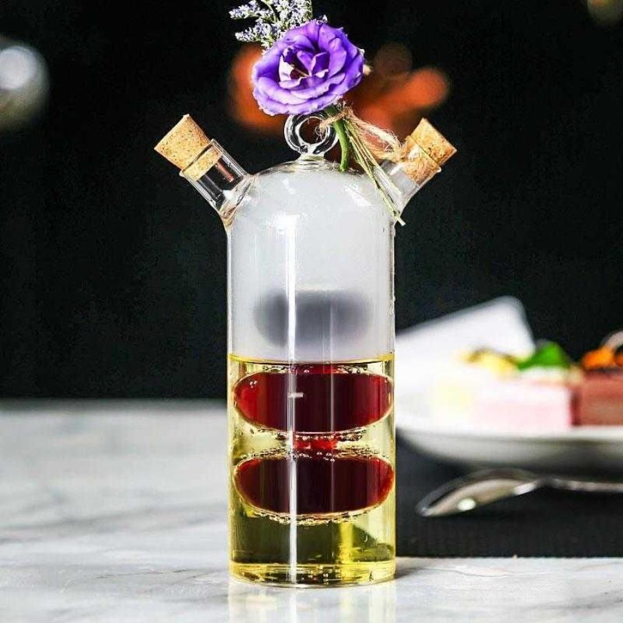 Creative Double Tube Glass Cup Transparent Mandarin Duck Martini Cocktail Glass Party Bar Coffee Wine Bottle Doomed Drinkware X070358X