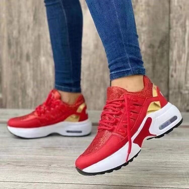 Big size Women's Platform Sneakers Breathable Fashion leather Mesh Hiking Shoes For Women Height Increasing designer shoes ourdoor sport casual woman lady shoe 211