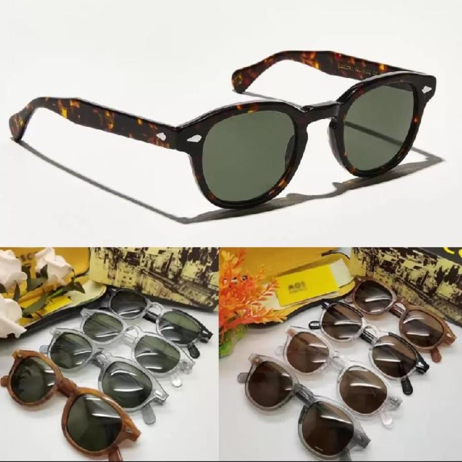 Top kwaliteit Johnny Depp Lemtosh Stijl Zonnebril mannen vrouwen Vintage Ronde Tint Oceaan Lens Zonnebril met originele box247k