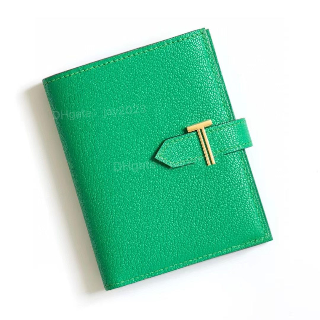 10S handmade luxury designer bag Bearn fashion purse classic card bag solid color Real Goat skin Premium neutral coin purse