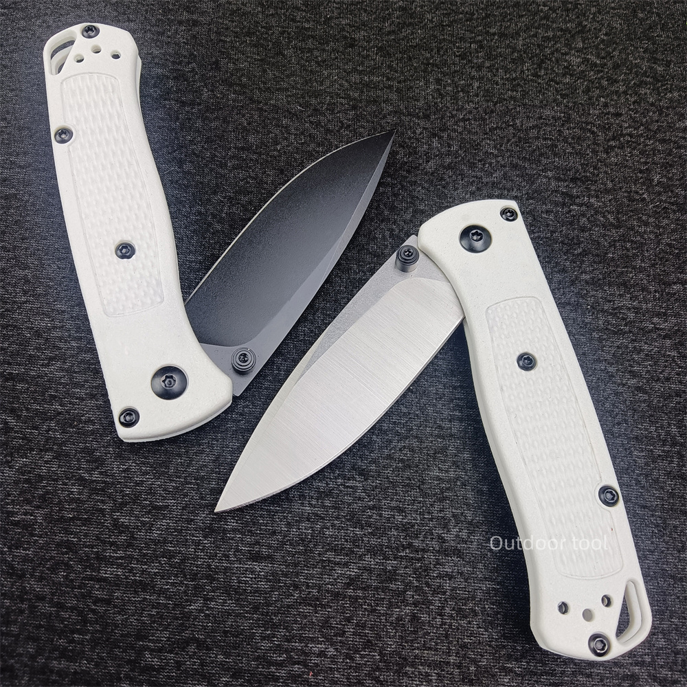 BM Mini Bugout 533 Pocket Folding Knife S30V Drop Point Blade Tactical Hunting Camping Outdoor EDC Knives - White Handle