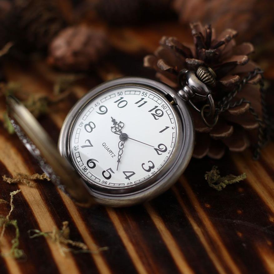 Vintage Steampunk Hollow Flower Quartz Pocket Watch Necklace Pendant Chain Clock Gifts FS992615