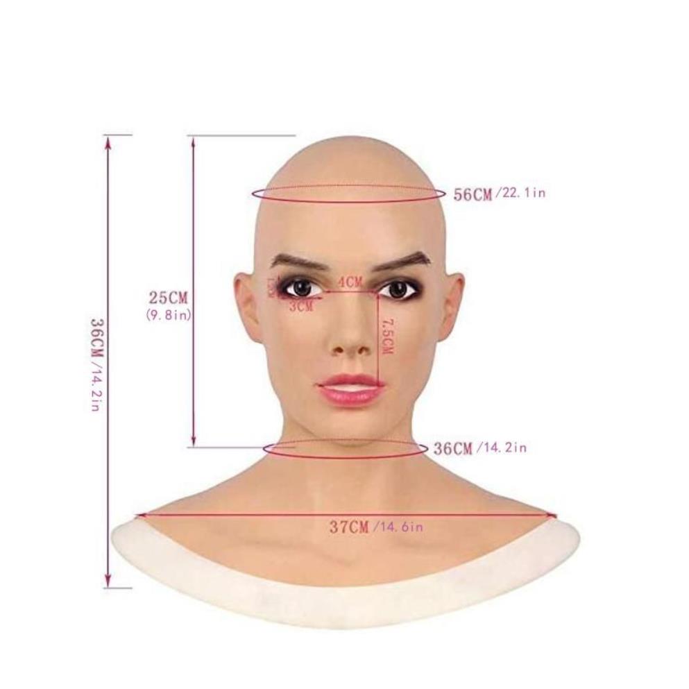 Bow Ties Female Realistic Silicone Crossdresser Mask Cosplay Halloween Fancy Dress For Costume Party Shocker Toys Children Adults232O