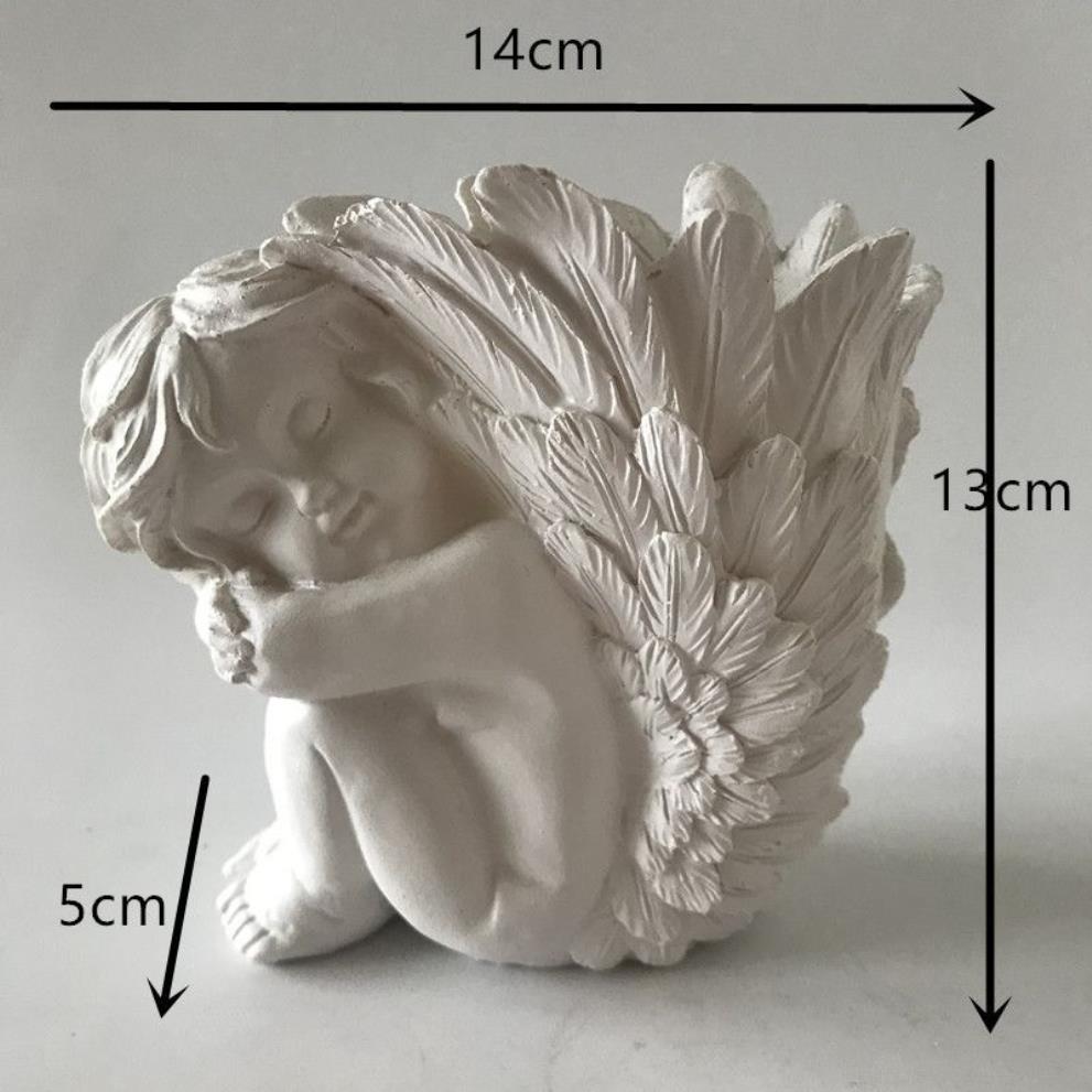 3D Angel Silicon Vase mögel Betong Cement Planter Hem Desk Decoration Harts Craft Silicone Flower Pot Forms 22060120l