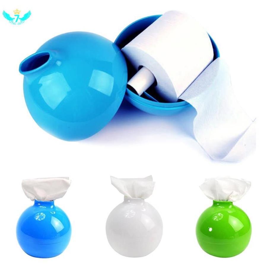 Home Office Einfache Mode Runde Ball Papier Topf Wasserdichte Toilettenpapier Box Abdeckung Halter Wohnzimmer Rolle Case231u