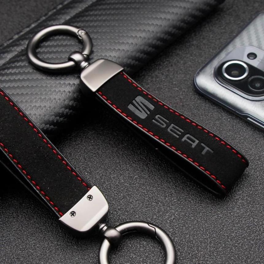 Keychains Metal Alloy Car Keychain Styling KeyRings Accessories For Seat Leon 5f Ibiza 6l 6j 1p Cushion Altea Xl274Z