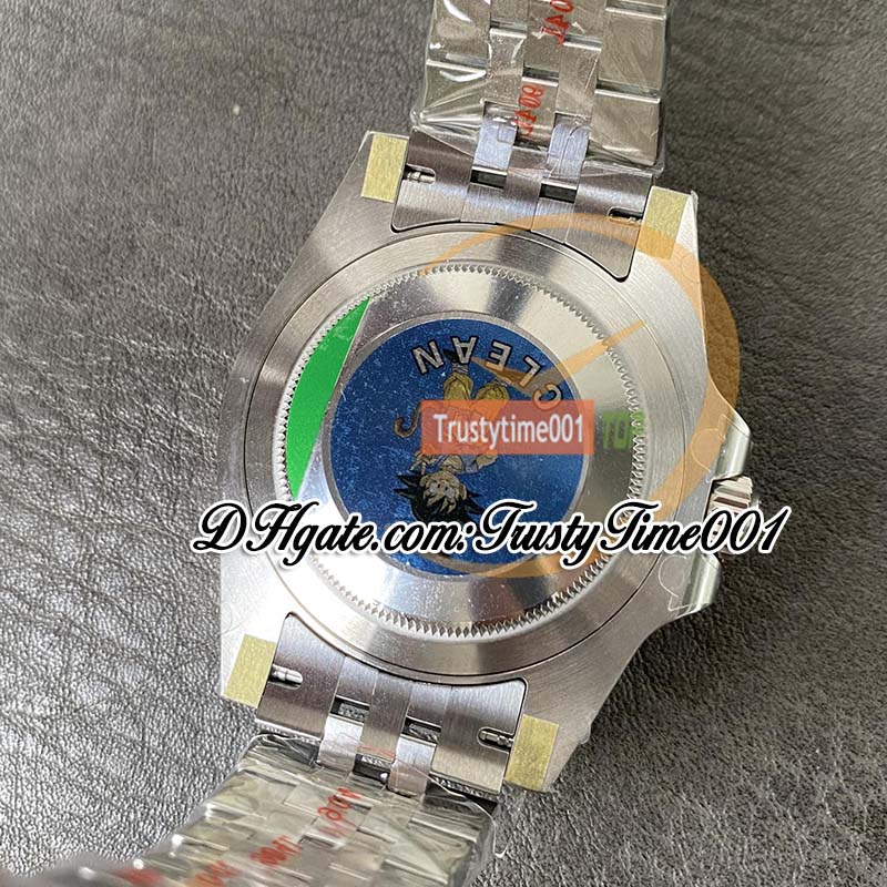 Clean V2 GMT II 126710 DD3285 Automatisk herrklocka CF Pepsi Red Blue Ceramic Bezel Black Dial 904L SS Jubileesteel Armband Super Edition TrustyTime001 Wristwatch