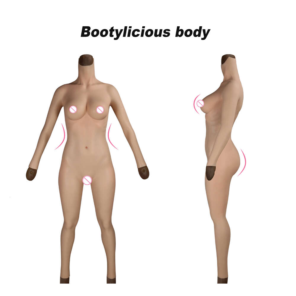 Costume Accessories 7th Silicone Breast Forms Full Bodysuit Fake Vagina Panties for Crossdresser Transvestites Drag Queen Shemale