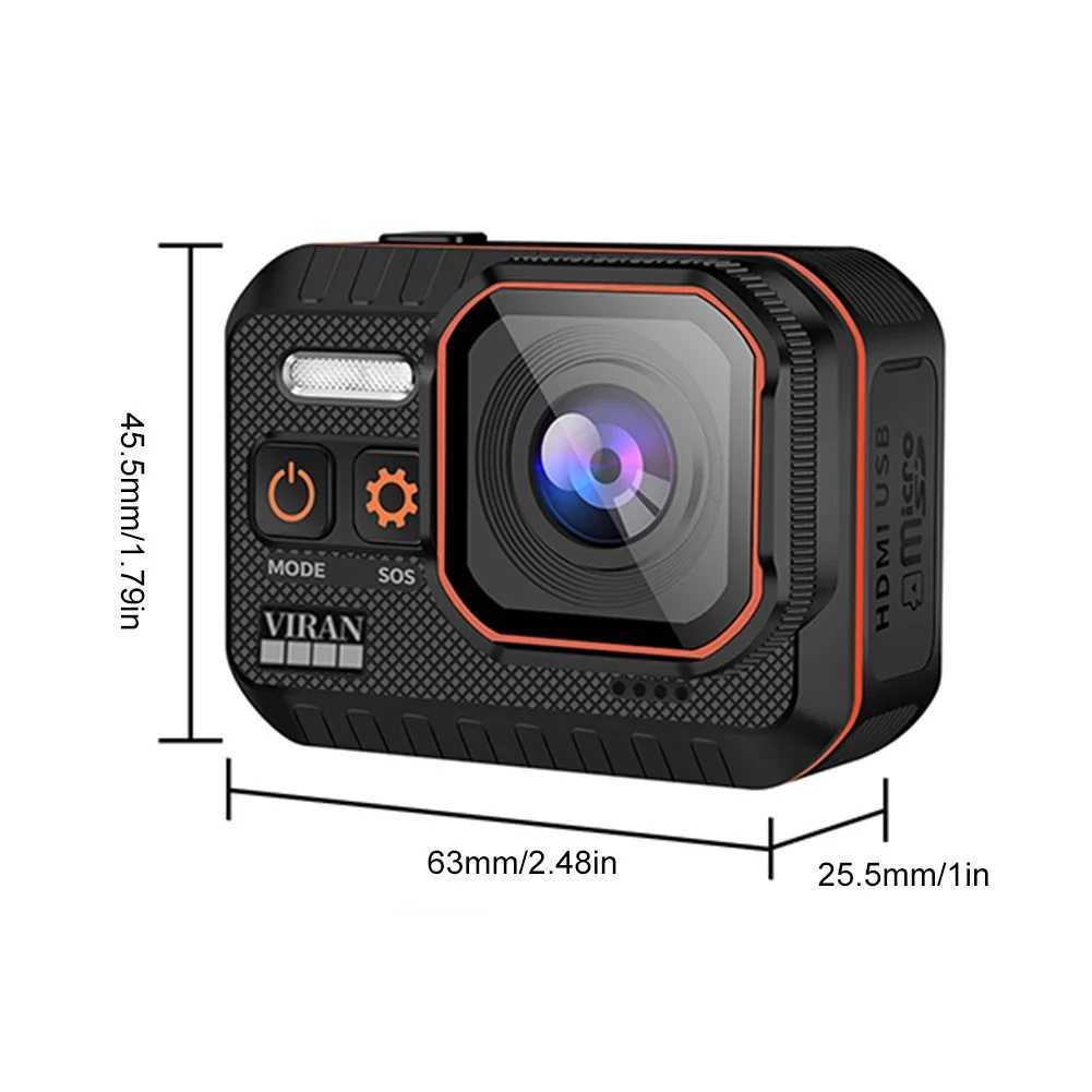 Videocamere azioni sportive Videocamera 4K WiFi anti-vibrazione con telecomando Fotocamera sportiva impermeabile Schermo IPS da 2 pollici 170 Registratore grandangolare YQ240129