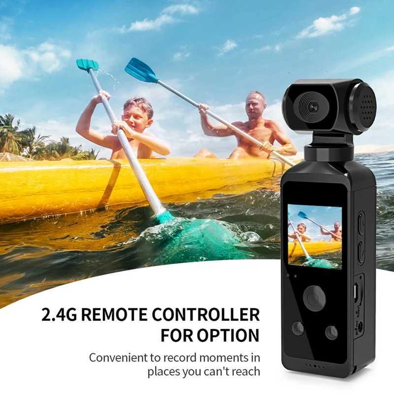 Sports Action Video Cameras 4K Pocket Action Camera Helmet Camera HD LCD Screen 270 Rotatable Wifi Mini Sports Camera With Waterproof Case For Travel- 32G YQ240129