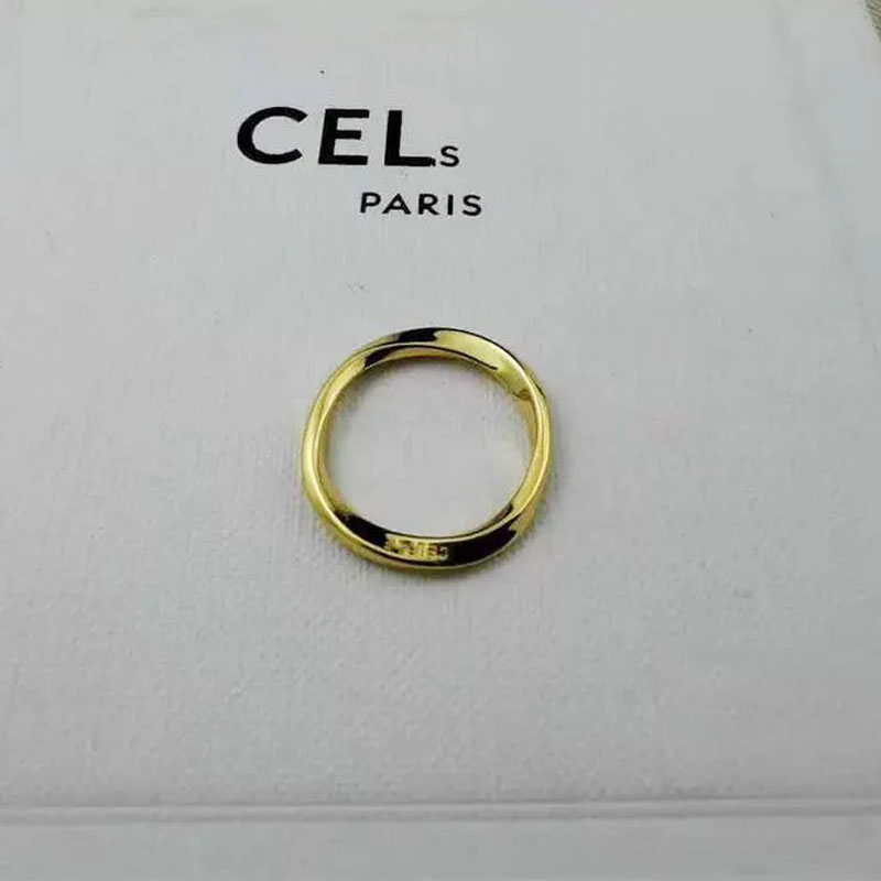 T gg nowe pierścienie opaski designerskie zwykłe cienkie parę minimalistyczne INS design modny ogon nieregularny skręcany pae para anleli z Box5