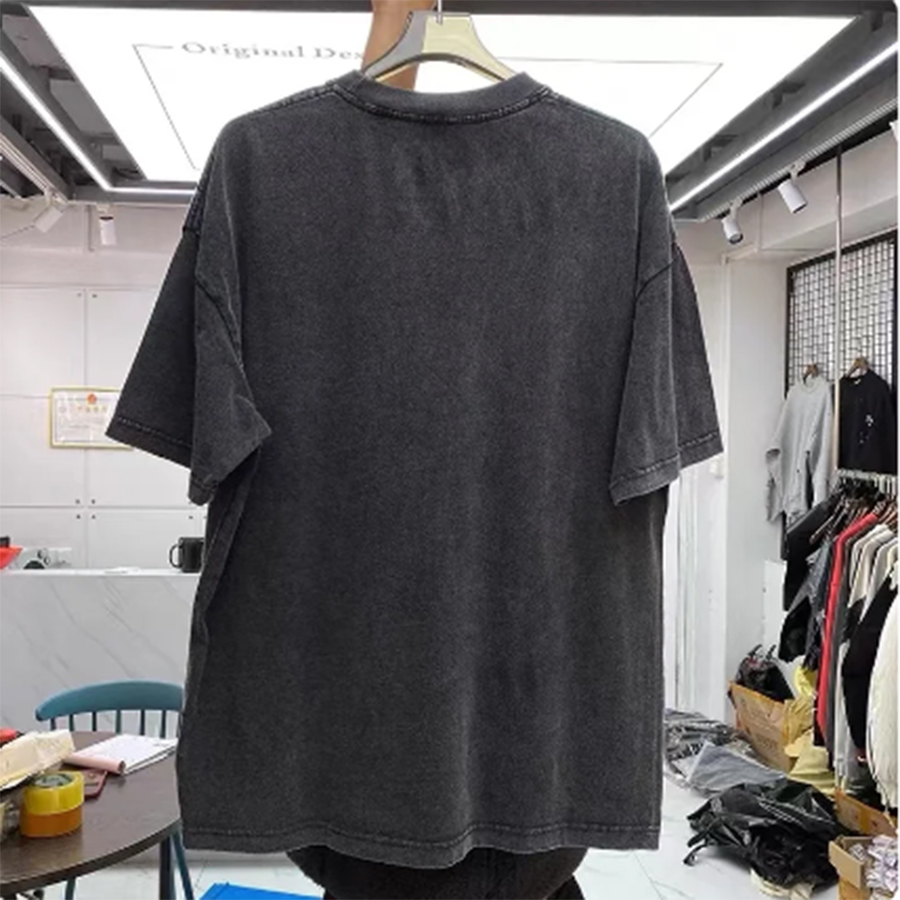 Men's T-shirt Summer Round Neck Hip Hop Rock Women's Loose Shirt Letter Print hoodie