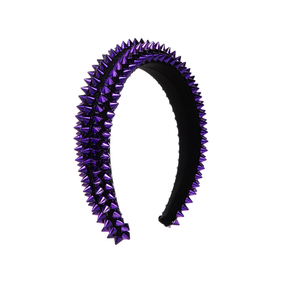 Groothandel punkstijl haarbanden klinknagel kleurrijke mode-hoofdbanden volwassen haarhoepels feestverjaardag haaraccessoires