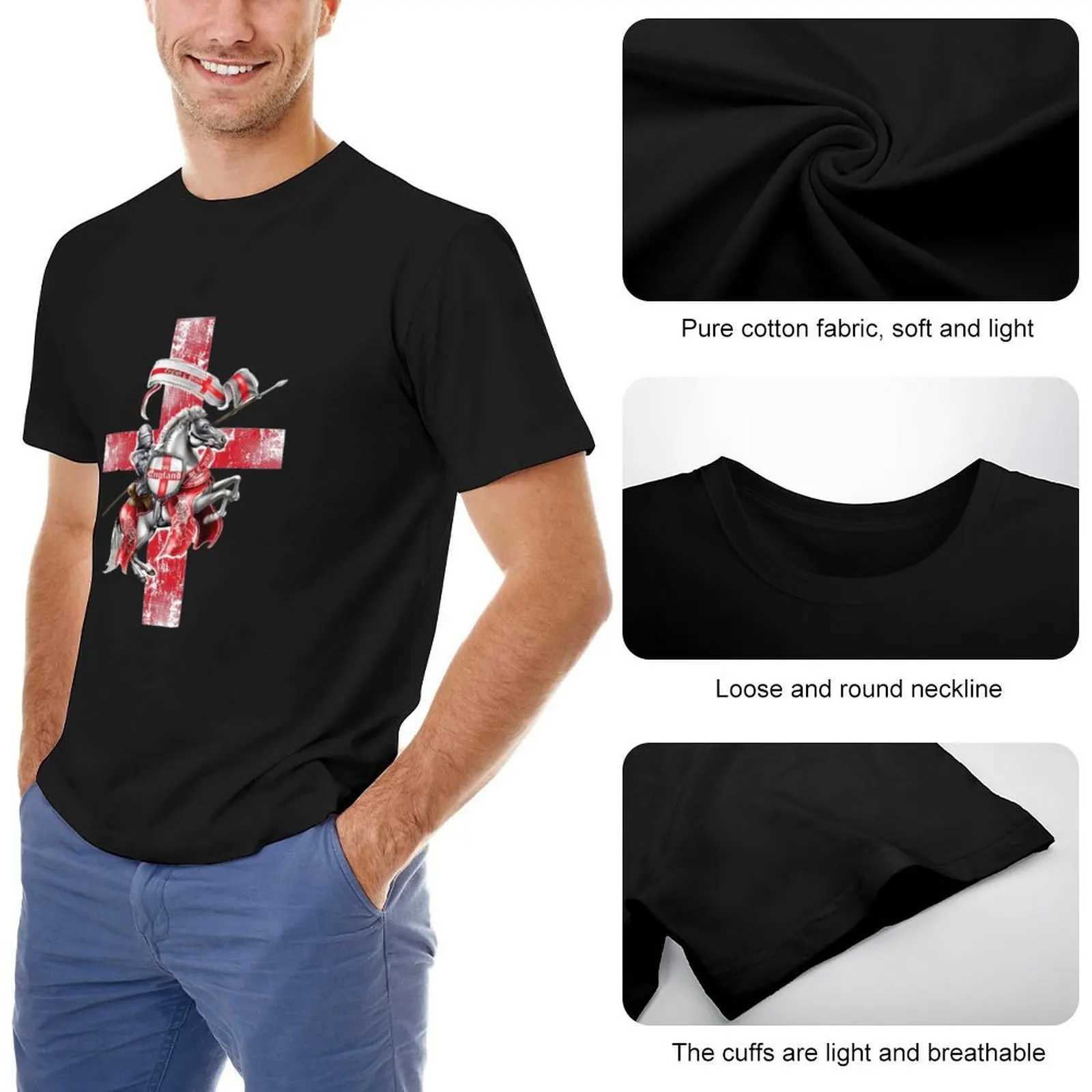 T-shirts pour hommes George Cross Dragon Angleterre T-shirt de football T-shirt graphique T-shirt Anime T-shirts personnalisés T-shirts hauts pour hommes